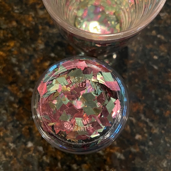 tervis Dining Vintage Tervis Tumbler Pink Green Confetti Glasses